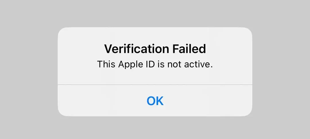 Apple ID This Preson Is Not Active {اصلاح مشكلة فشل التحقق ايفون}