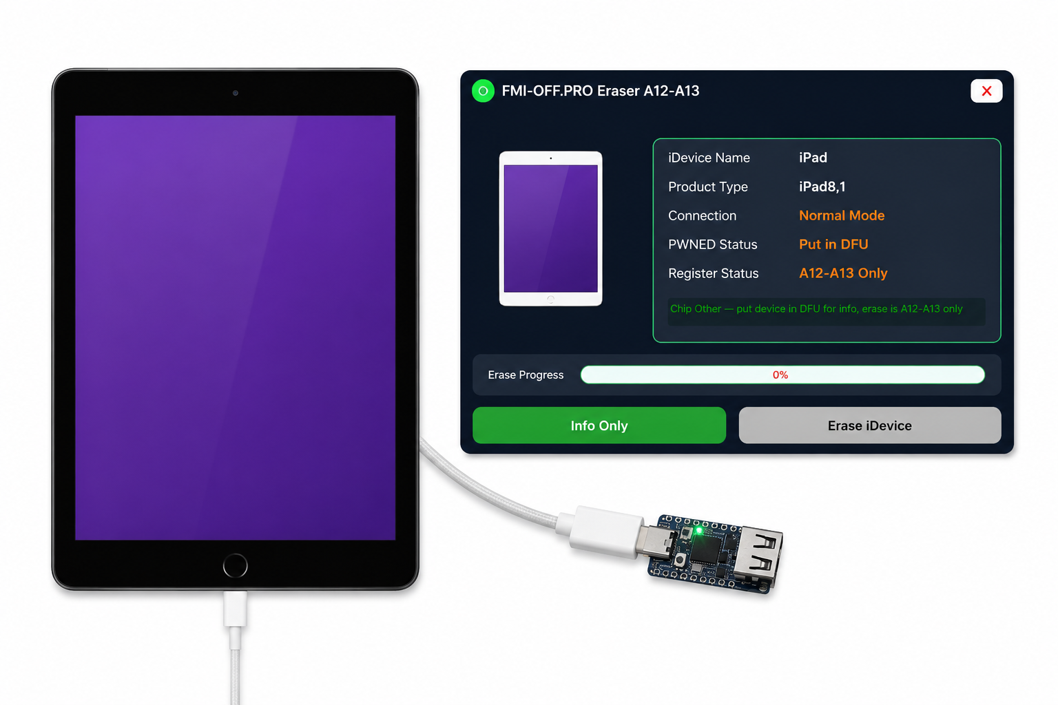 FMI-OFF.PRO ERASER (A12/A13) Windows tool