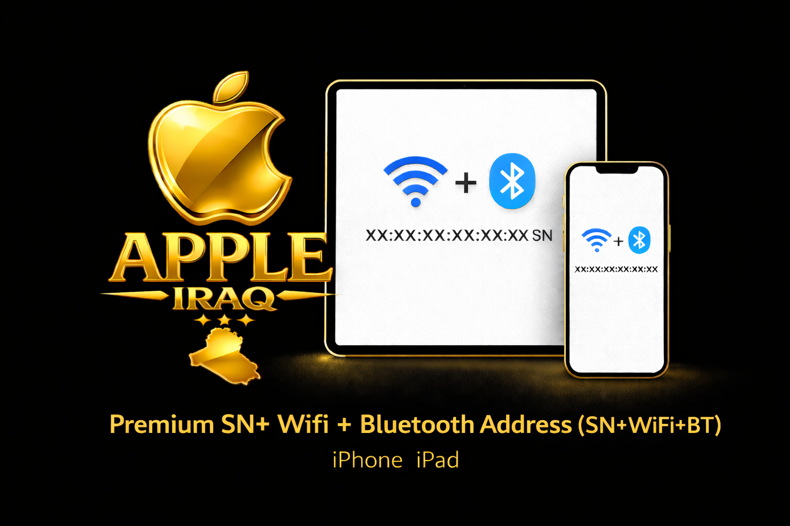 Premium Wifi + Bluetooth Address (WiFi + BT) ( Support iPhone 6 To X )