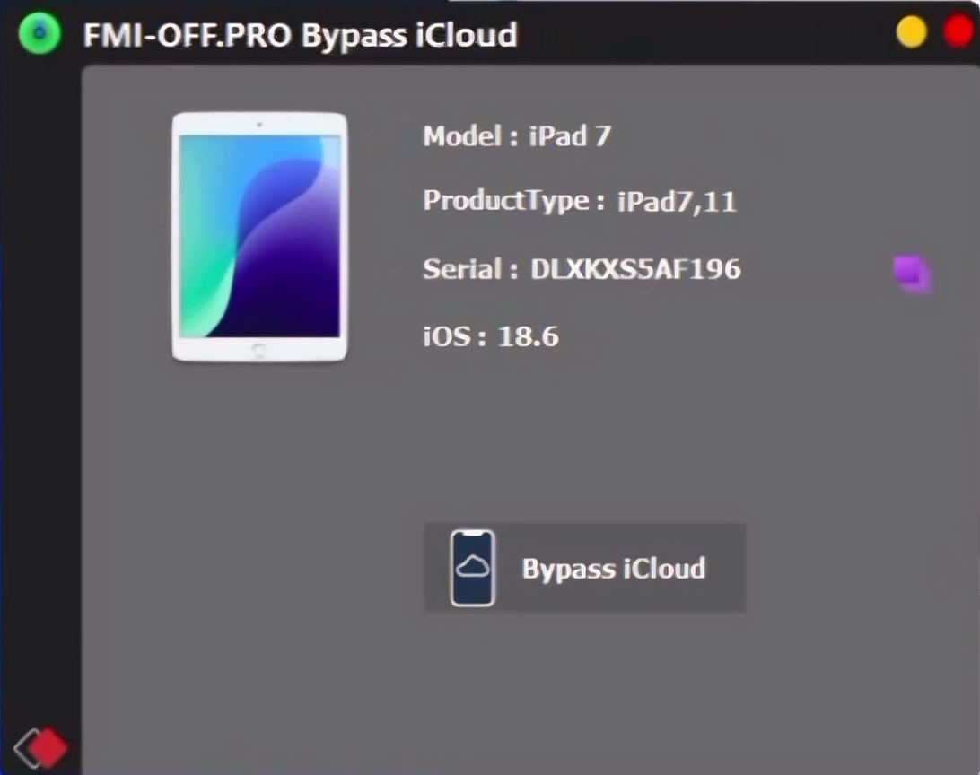 FMI-OFF.PRO Bypass iCloud iPhone 5S To X Need Jailbreak without Signal Support IOS 12 To18